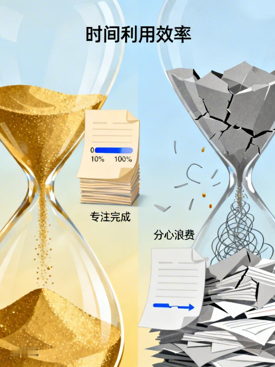 明显感觉时间不够用，我发现真正的问题在于时间的利用效率，在完成某一项工作的过程中