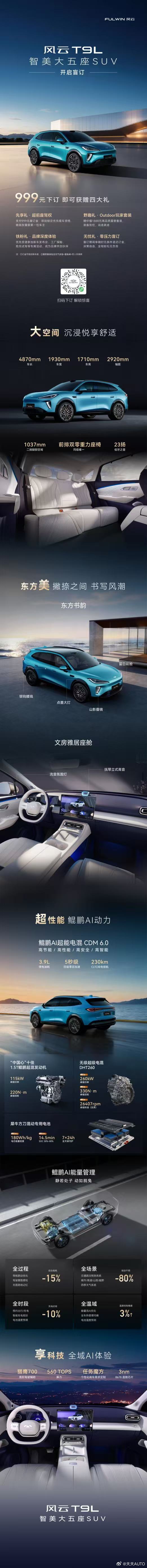 新华AUTO:智美大五座SUV风云T9L开启盲订当东方美学遇见AI科技颜值智能双