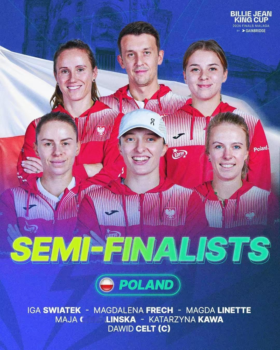🇵🇱波兰 2:1 捷克🇨🇿 比利·简·金杯  决赛圈1/4决赛，波兰队在