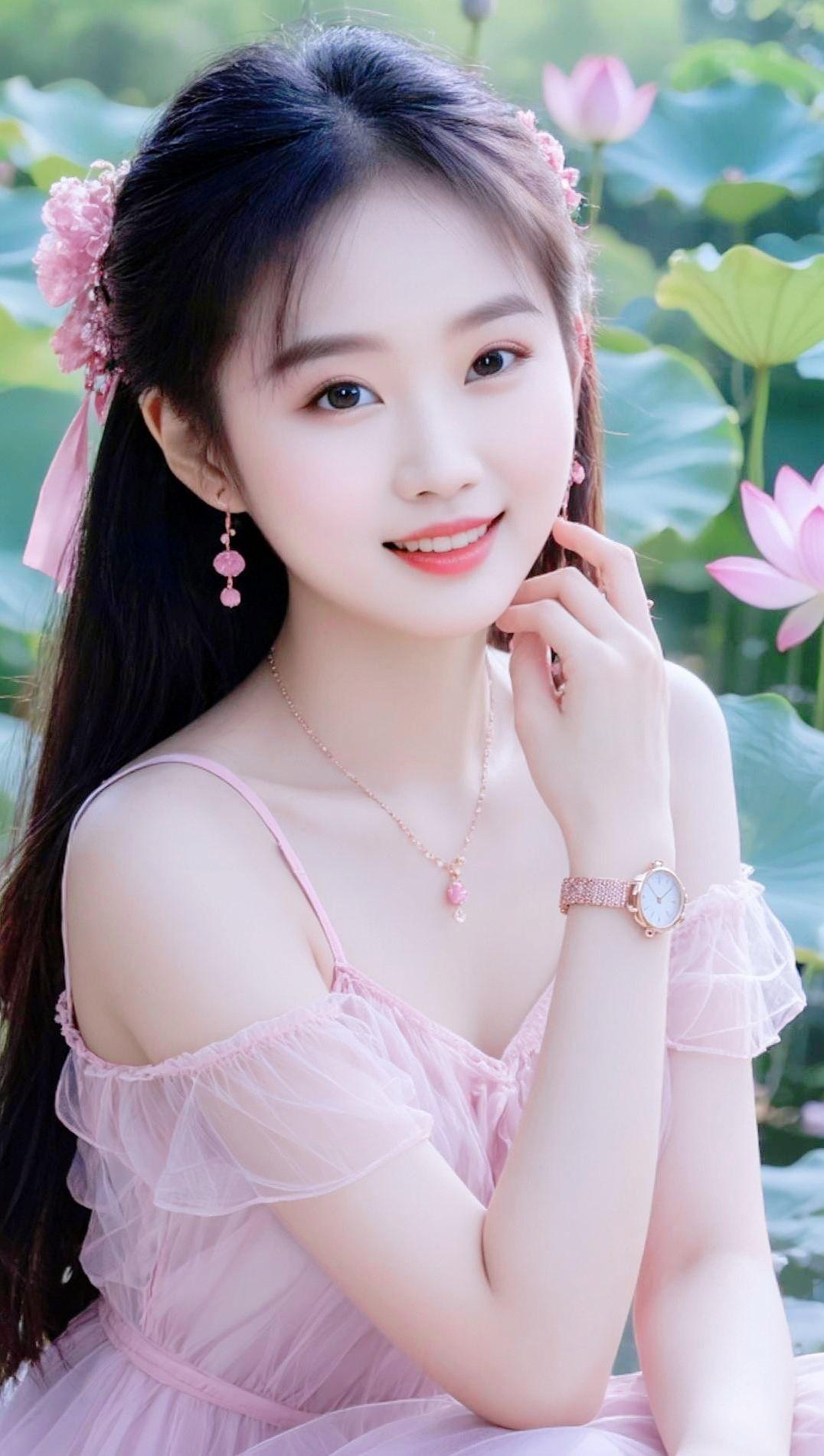 AI荷塘清新写真 上热搜  少女写真 舞蹈老师