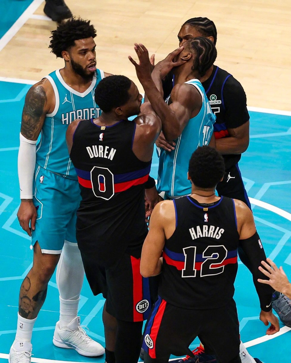 NBA官方宣布对黄蜂活塞冲突的处罚公告：斯图尔特7场、布里奇斯、迪亚巴特4场、杜