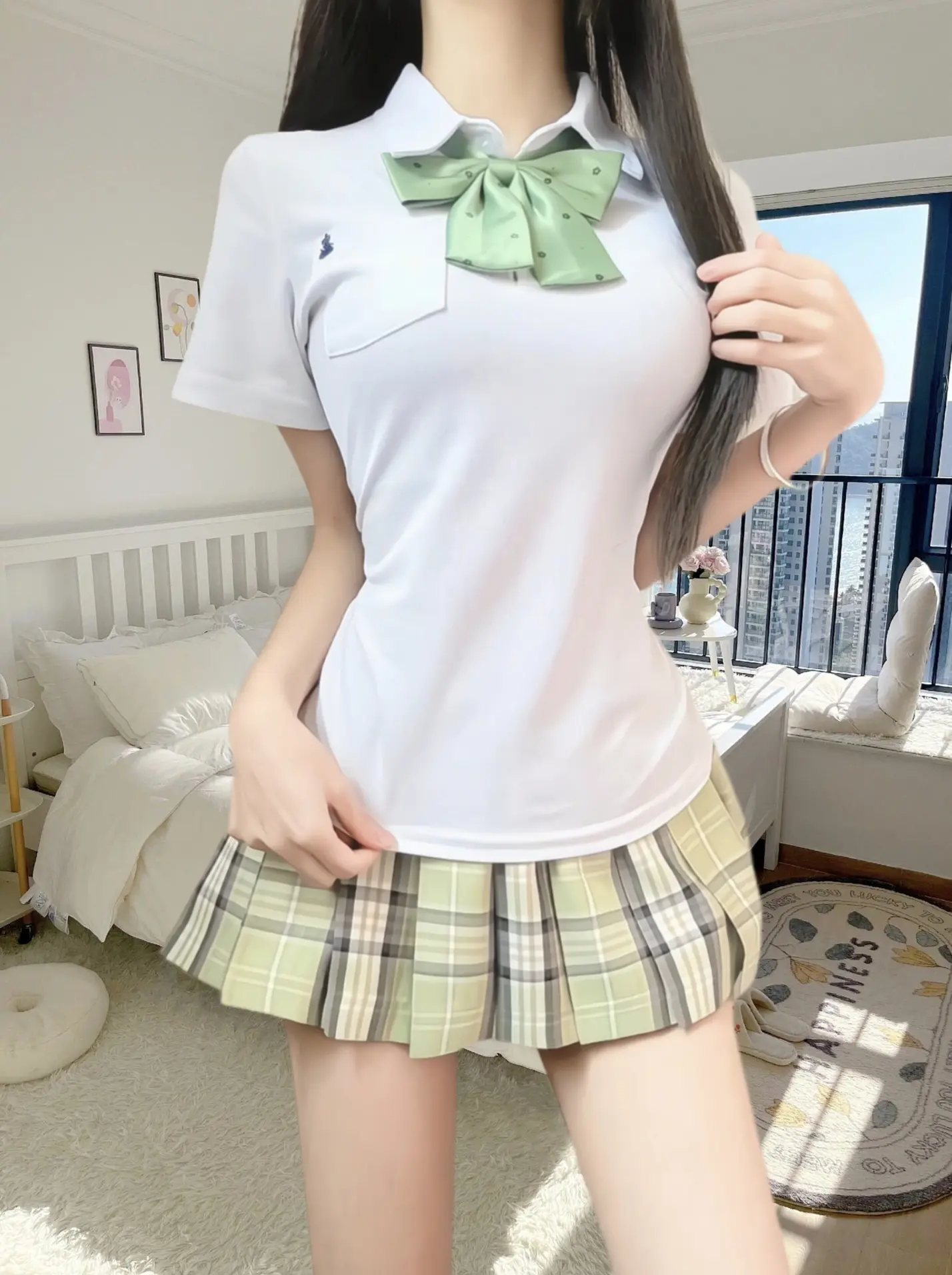 jk穿搭 女大学生 学院风穿搭  清纯甜美