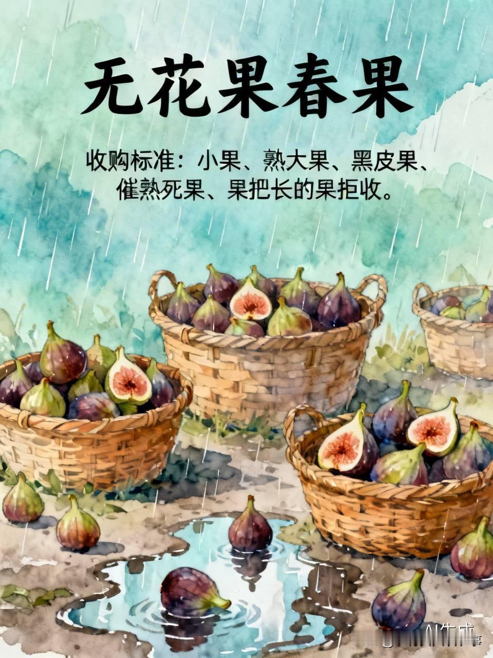 今天又下雨了，明天的无花果又臭市了。
没想到，这个无花果春果这么臭，收购价这么便