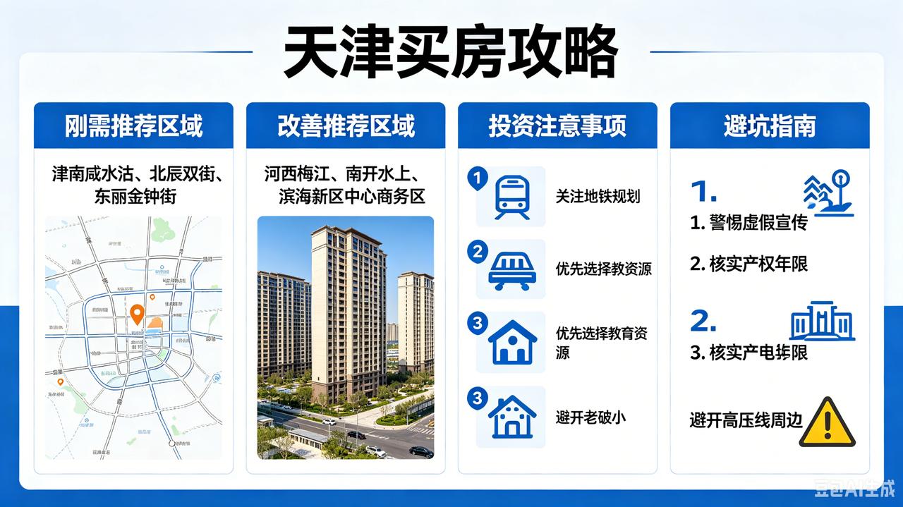 年 5 月天津买房合适吗？（分需求精准分析）
核心结论：刚需和改善可以上车，投资