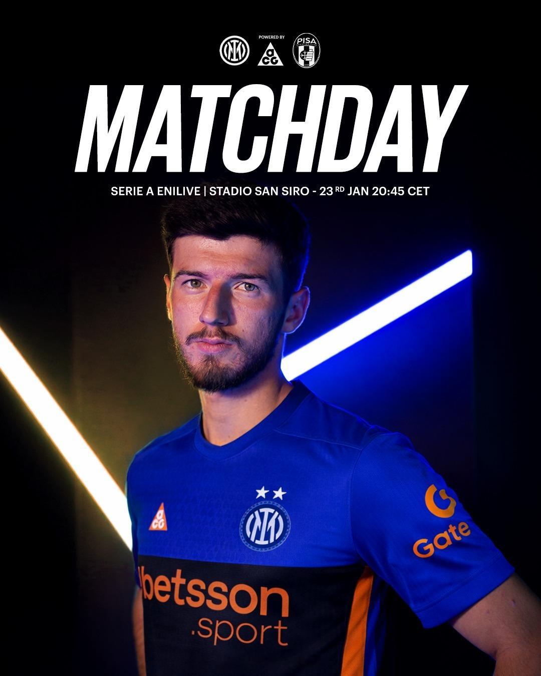 国际米兰vs比萨 27:15，搭档解说25-26赛季意甲联赛第22轮：国际米兰v