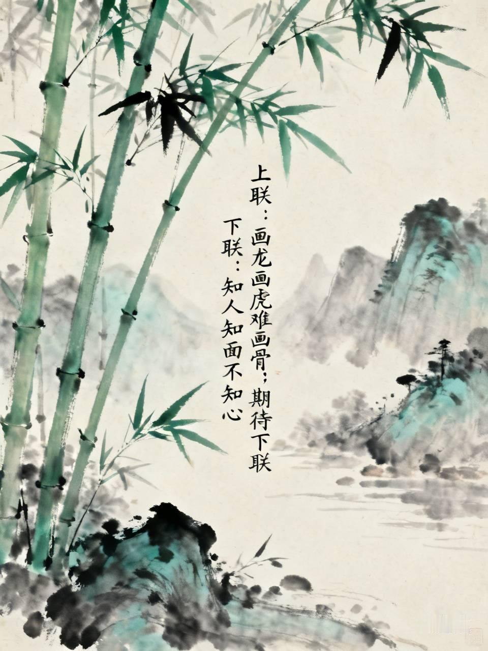 下联：知人知面不知心。