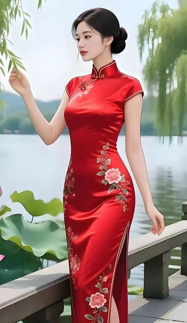 咏国风旗袍
古韵旗袍载国章，
千年文脉自流芳。
春风漫染群芳色，
一袭华衣焕锦光