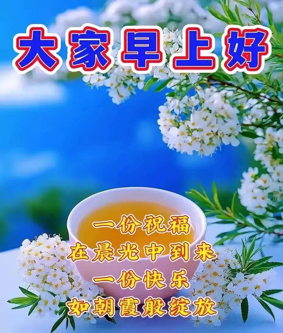 早安祝福，如朝霞般绽放！🌞💐早晨美好祝福送