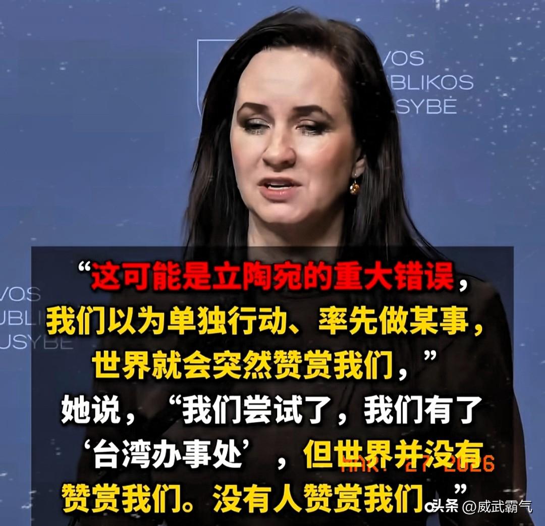 立陶宛认错，对开设“台湾”代表处后悔莫及！立陶宛总理英加·鲁吉尼埃内在3月23日