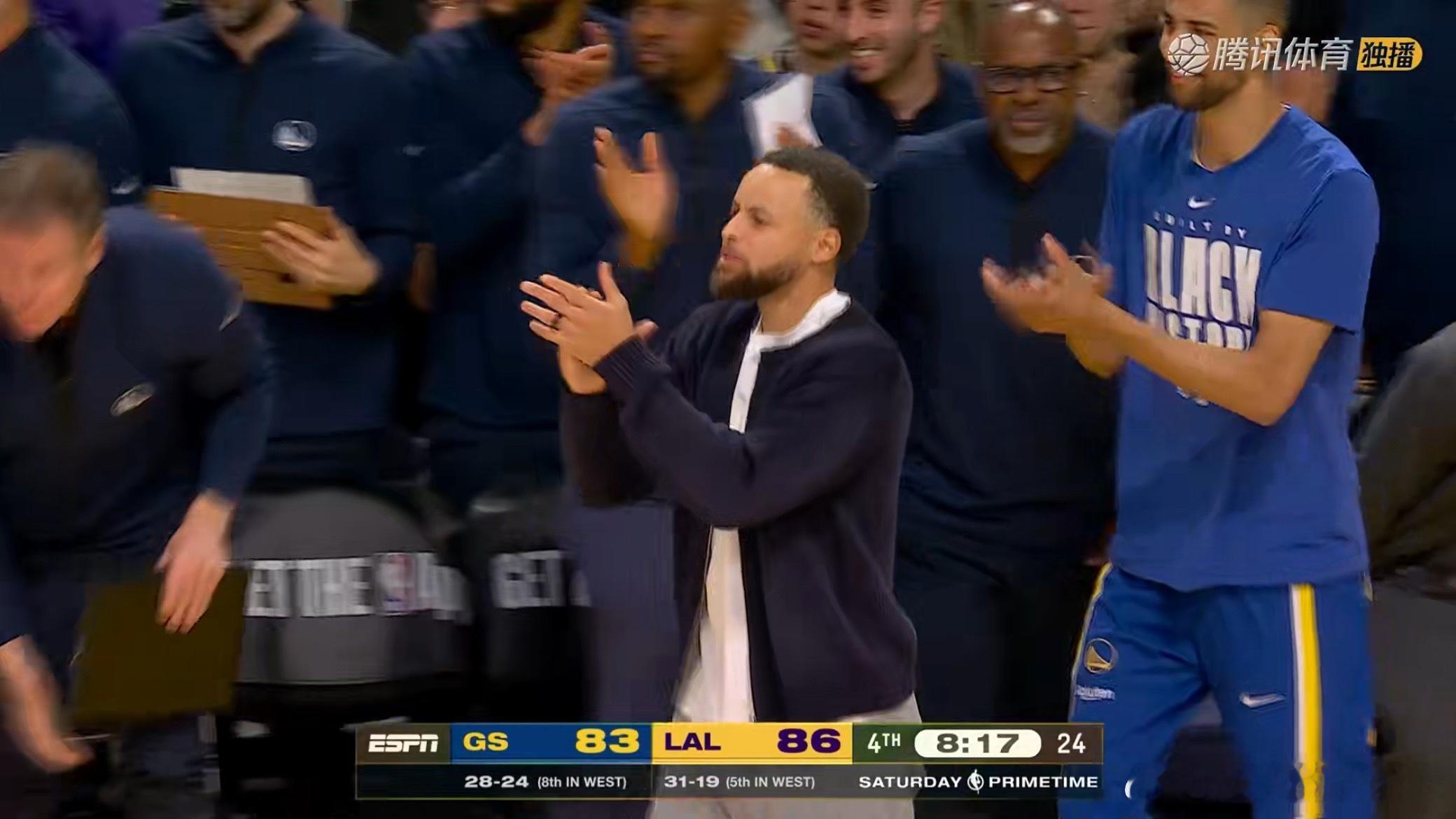 追梦-格林的底角三分勇士vs湖人