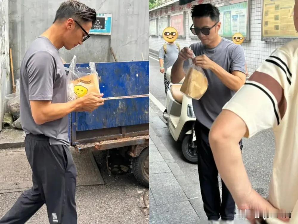 天啊，我在长沙街头看到谢霆锋了！
在荷花池老街旁，谢霆锋和常人一样排队购买小吃，
