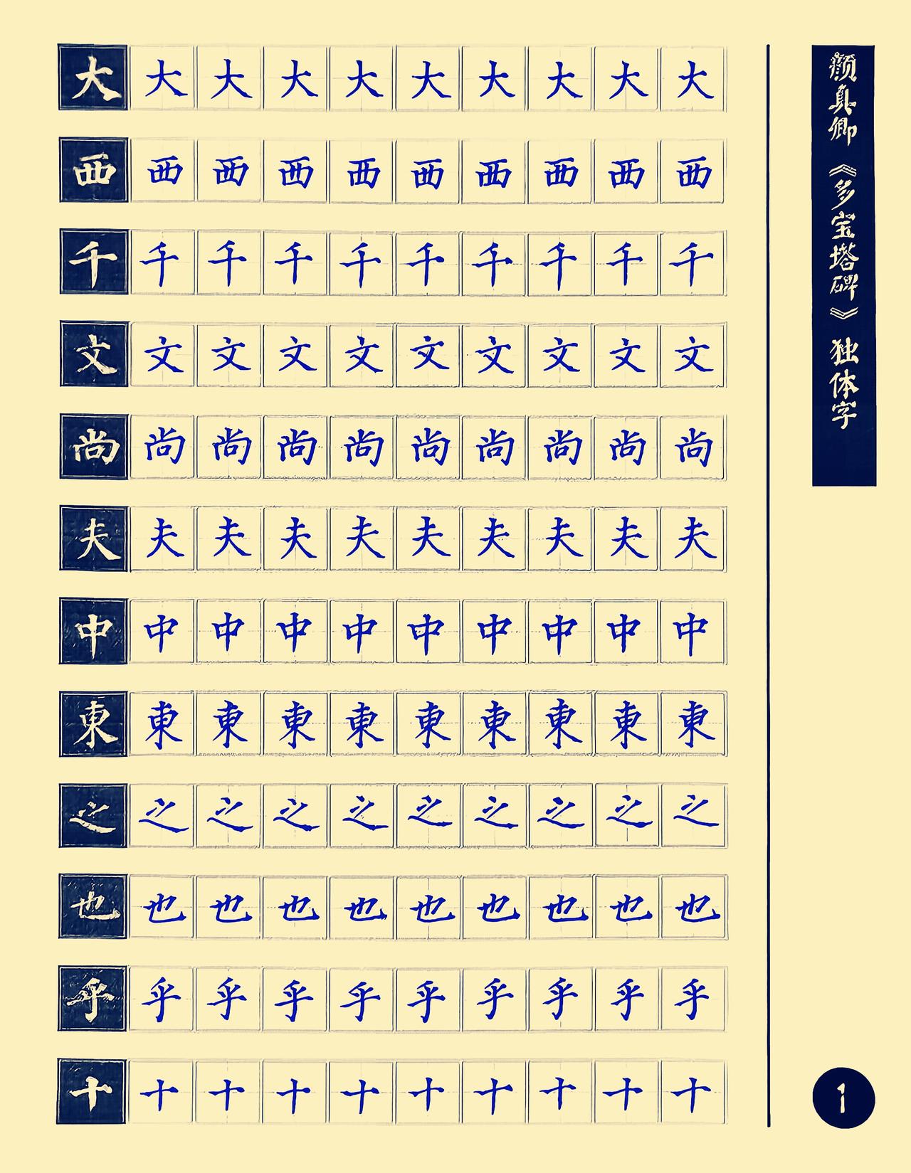 今日硬笔颜真卿《多宝塔碑》独体字临习。坚持打卡学习第1天。

练字的人都懂，光盯
