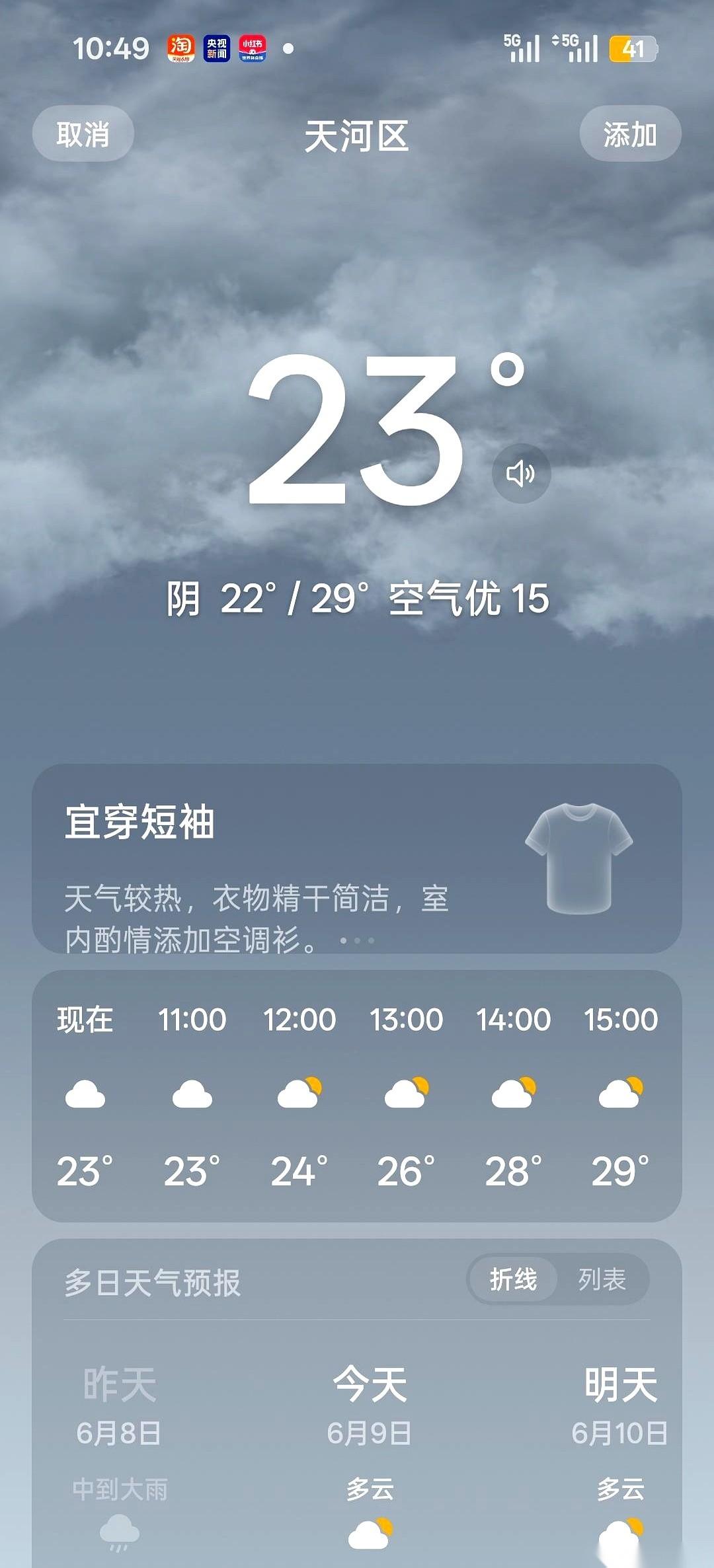 6月9号一大早，我一脚踏出广州家门，差点以为自己没睡醒。短袖外面，竟然要加件外套