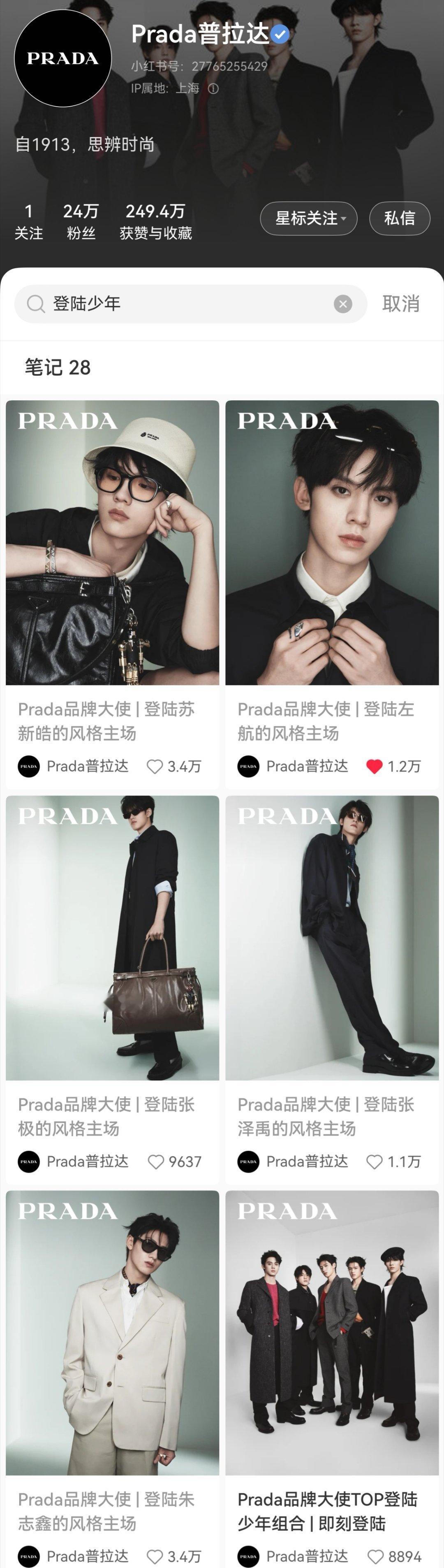 Prada对TOP清氵中 