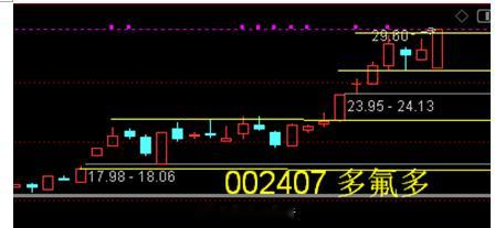002407 多氟多——从事高性能氟化盐产品的研发、生产和销售业务。该股走势是稳