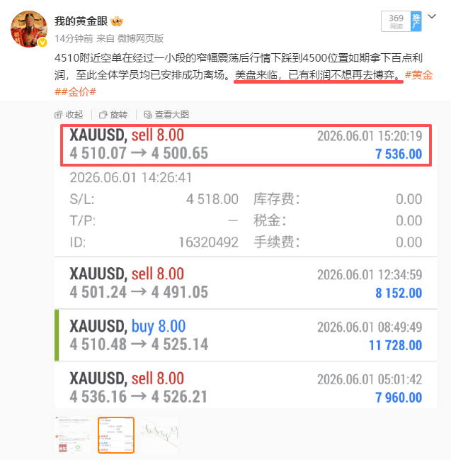 还好咱们跑得快，赌行情的行为坚决不干。美盘一下子从4499就弹到4510，又回到