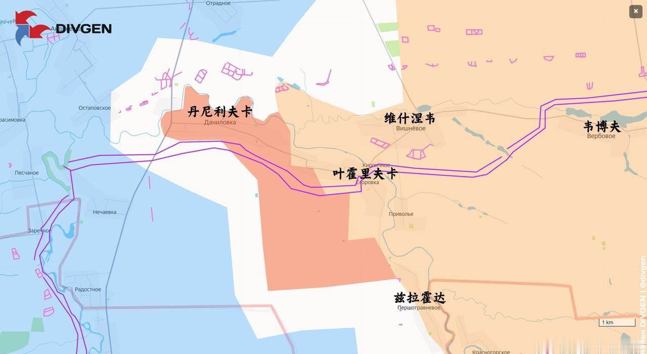 东部集群解放了丹尼利夫卡，距离波克罗夫西克越来越近
🚩 Карта СВО、Н