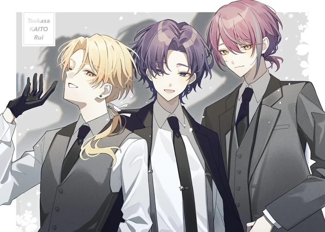 男子组
X：kiku_102pjsk 东云彰人 青柳冬弥 kaito 天马司 镜