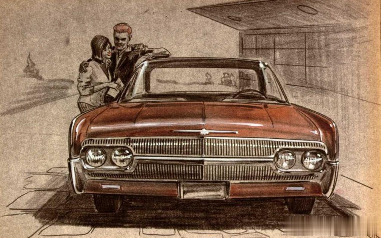 经典的第四代林肯大陆，设计取材于1961年的福特Thunderbird，从196