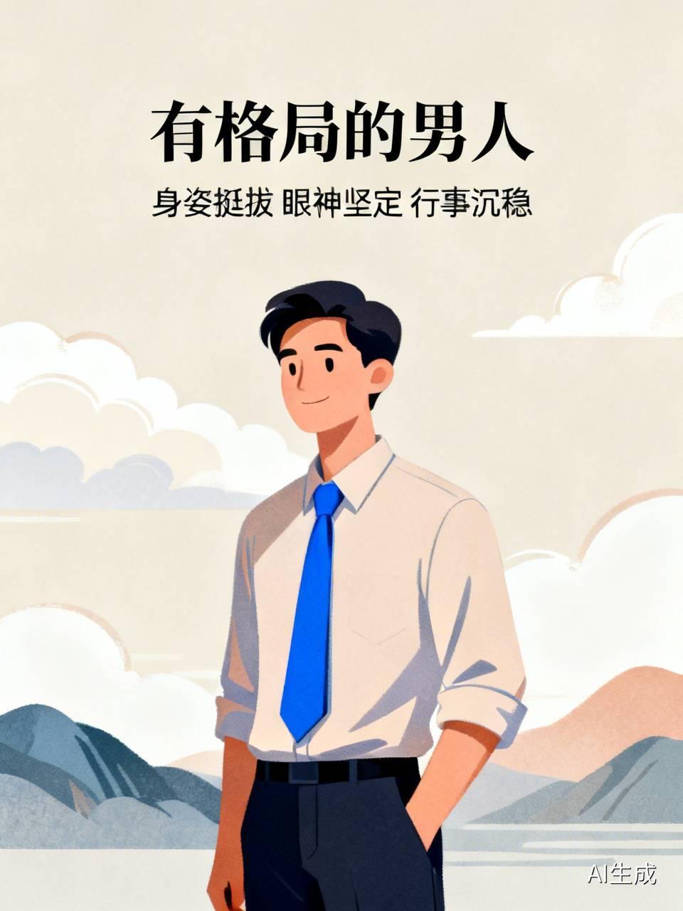 什么样的男人最有格局？
第一，身姿挺拔，体态匀称，不臃肿也不干瘦。
第二，眼神坚
