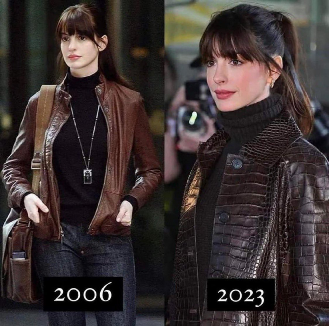 安妮海瑟薇 2006 vs 2023 