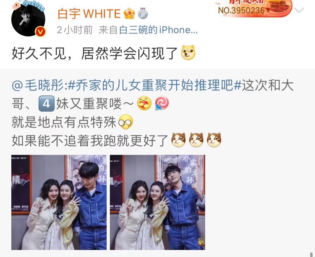 白宇每次都会给毛晓彤包场白宇包场毛晓彤问心2  问心2开播预告 长久陪伴最动人，