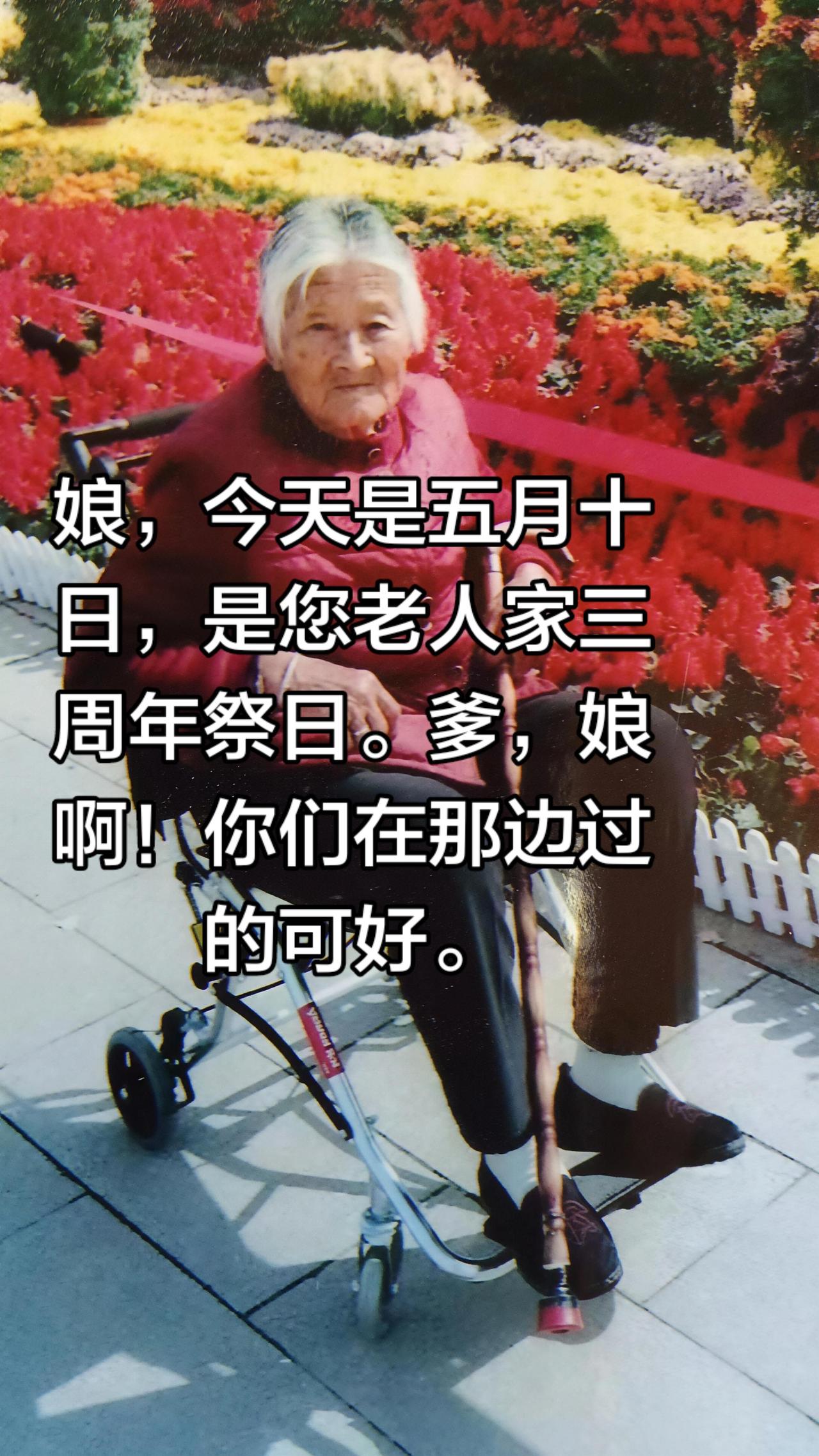 娘，今天五月十日，是您老人家三周年祭日。