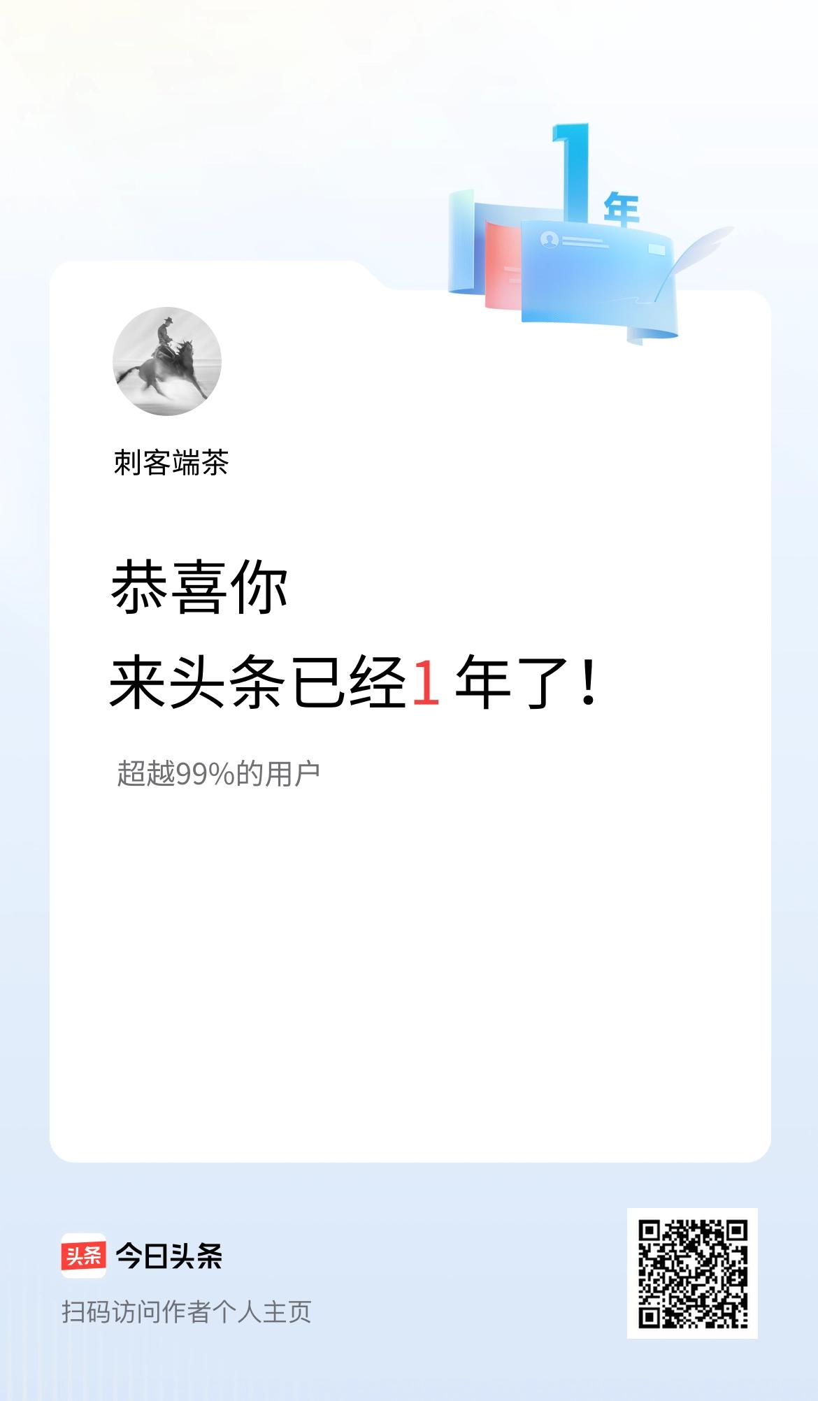 来头条已经1年了！
