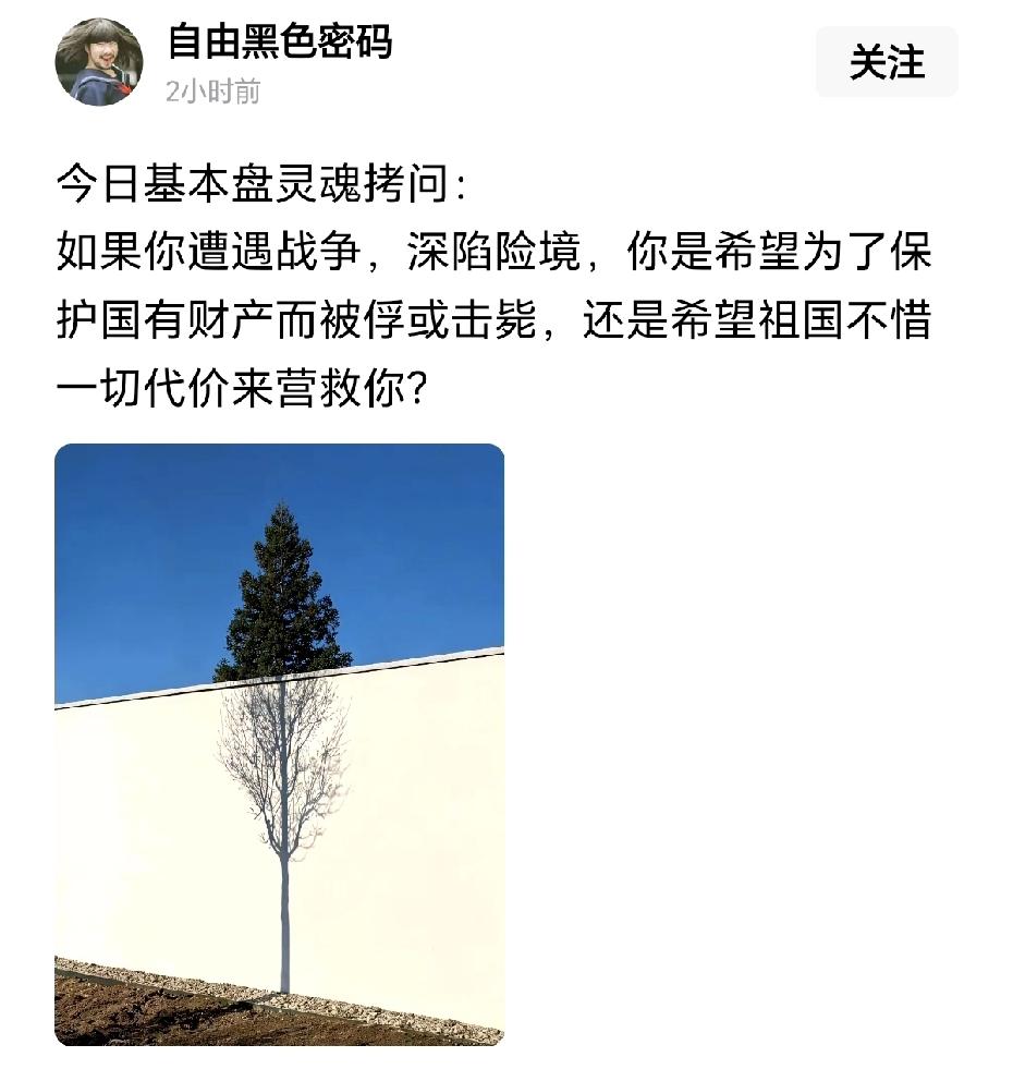 今日回复羊胎盘。
首先，我们国家不会像美国一样侵略别的国家。
其次，我们的先辈已