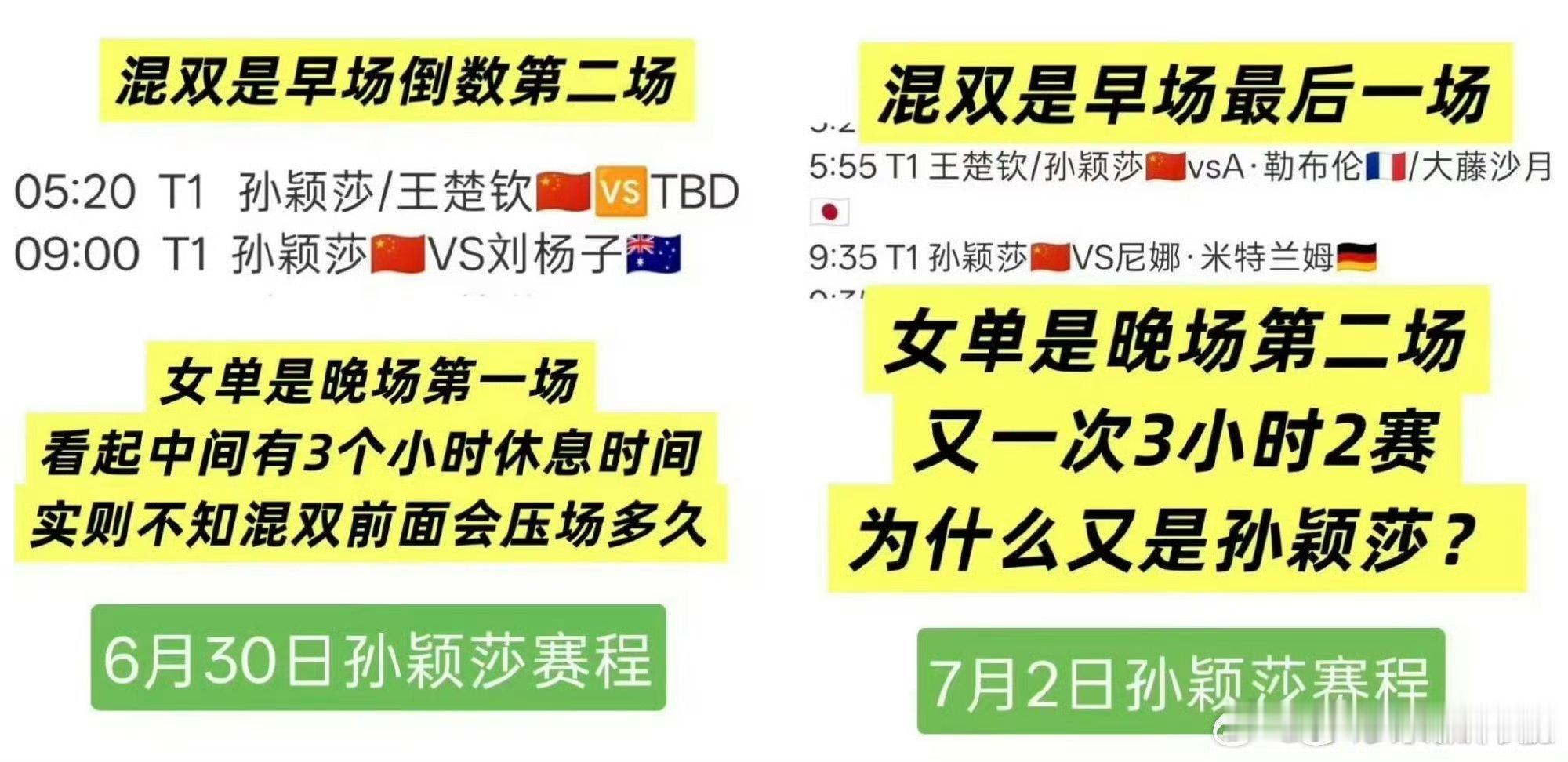 王曼昱女双4个小时后出战单打一天3小时2赛的怎么说，孙颖莎是外协吗