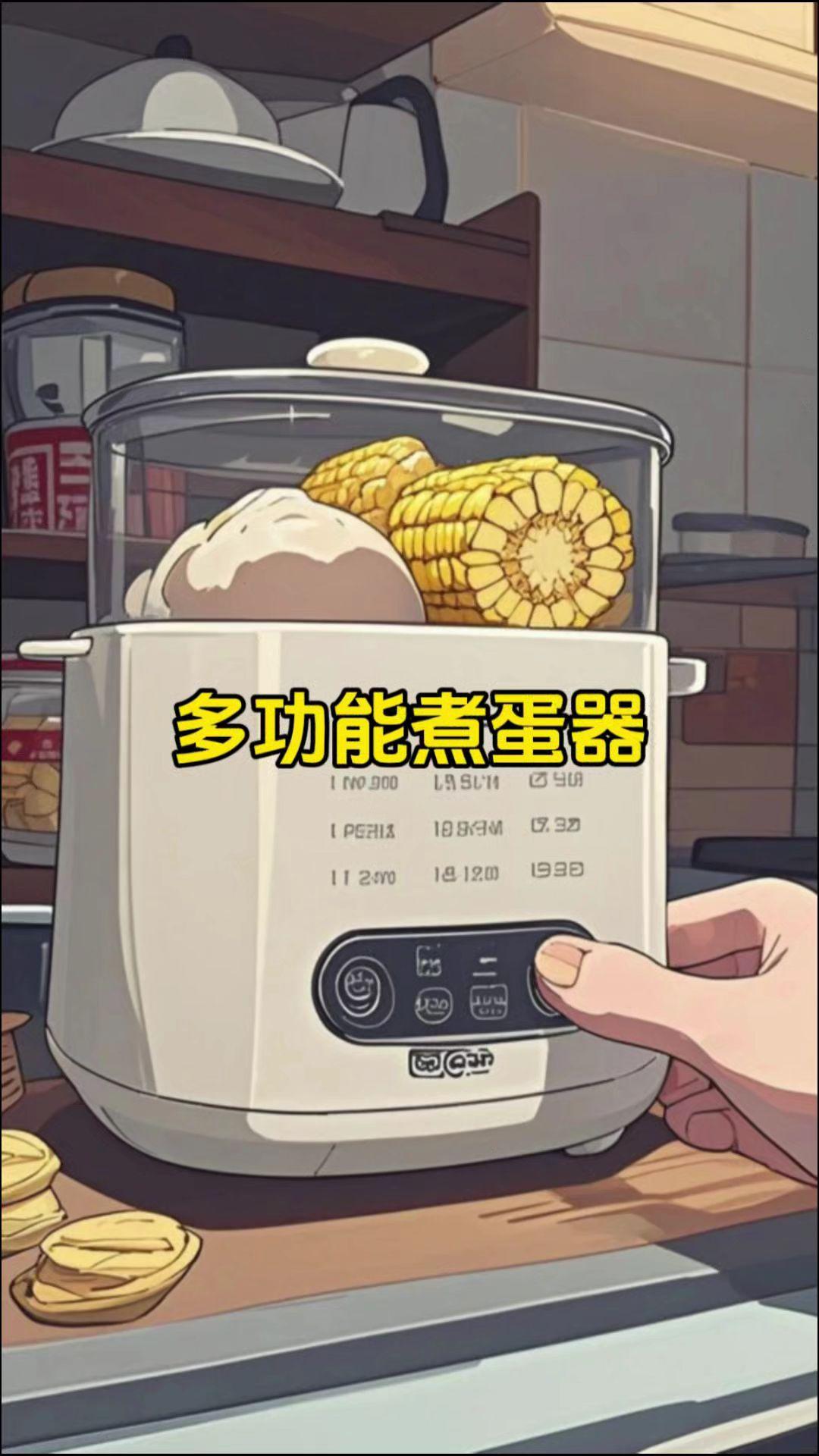 这个多功能早餐机可蒸可煮可焖饭煲汤，还能解锁鸡蛋各种吃法！不用早起不用...