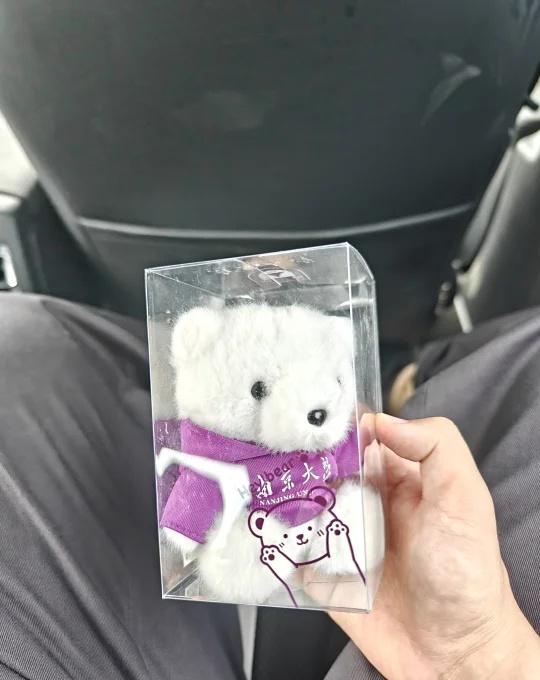 南大小熊已到手
为啥各个学校的纪念品都是小熊
但这个紫色是真的好看（非基佬）
苏