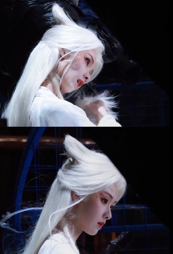 陈都灵白发灵狐  陈都灵白发开大路透  陈都灵白发灵狐，白发开大满分飒感，谁懂这