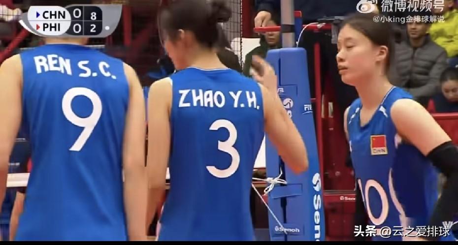 首秀U17完全用高度压制了菲律宾！
3：0这个开门挺红的！
拦网11—4，扣球3