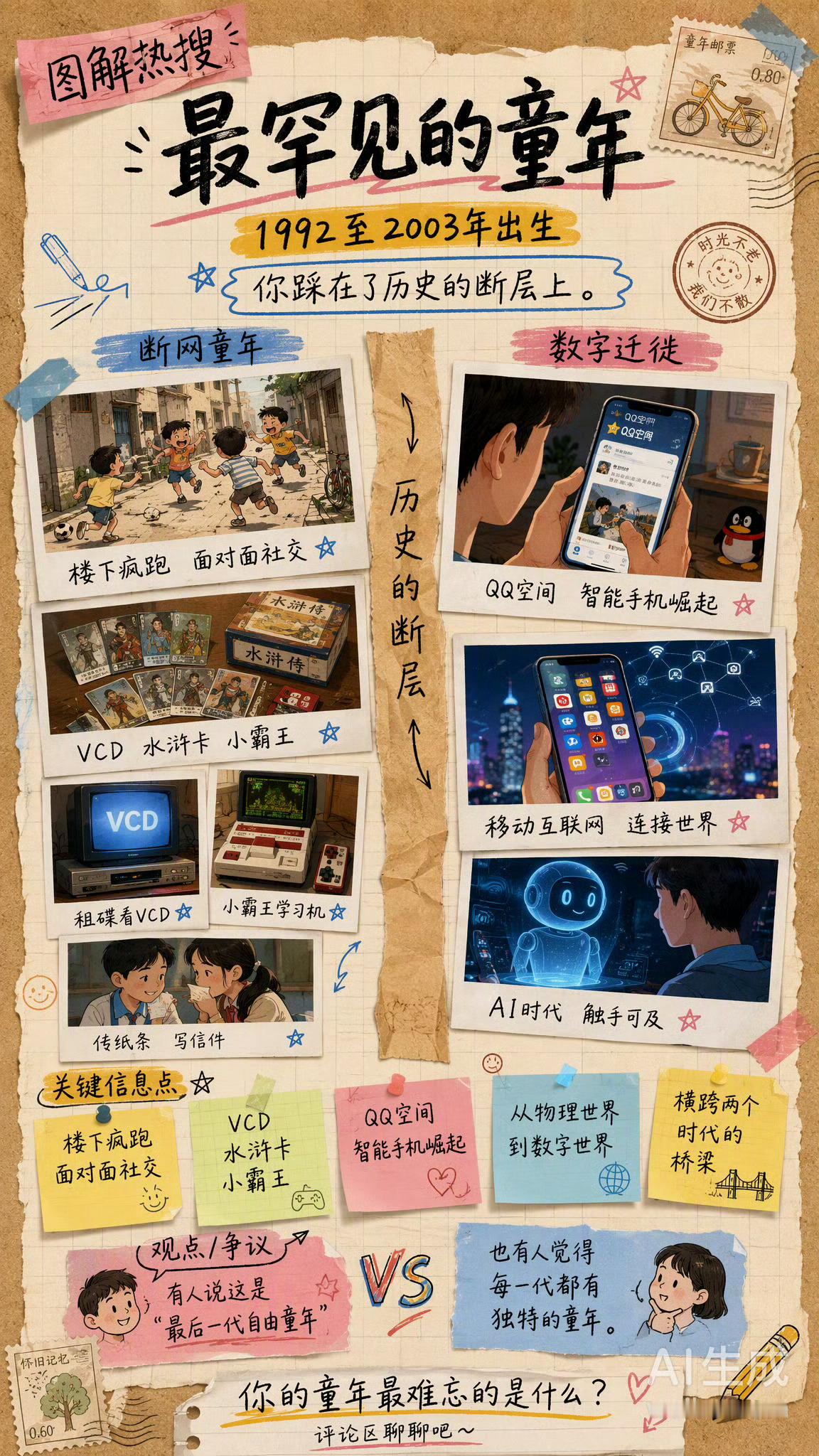 如果你出生于1992年至2003年之间当年的小小登 现在已经是老登了[二哈] ​