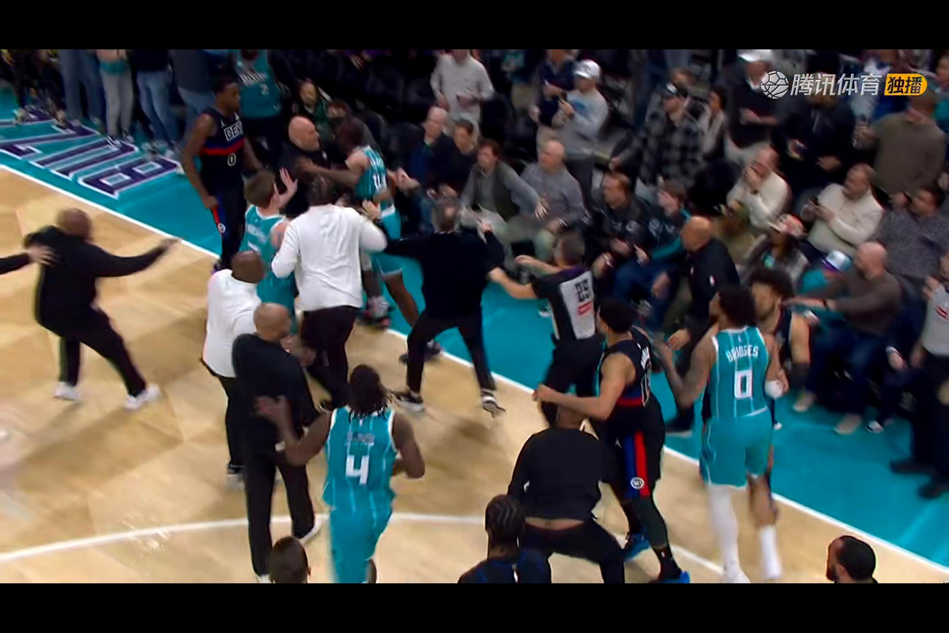 活塞黄蜂干起来了！nba