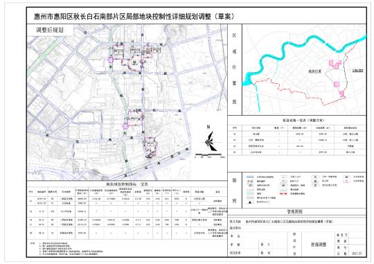 惠州市惠阳区秋长白石南部片区局部控规图