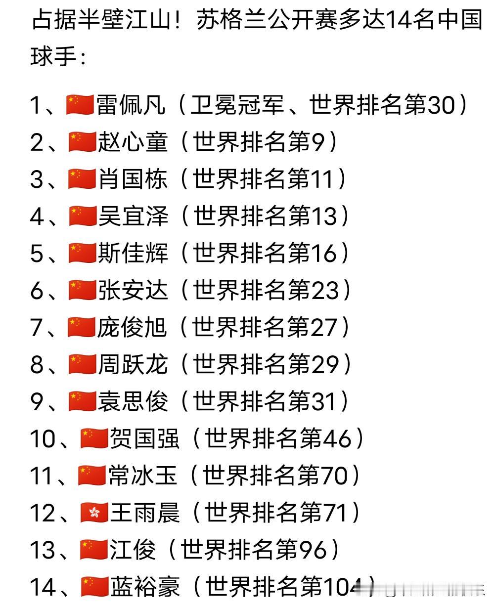 看着这一溜红闪闪的名字，今晚过去不知道还能剩几人？
悲观者说：五个都难。
理论派