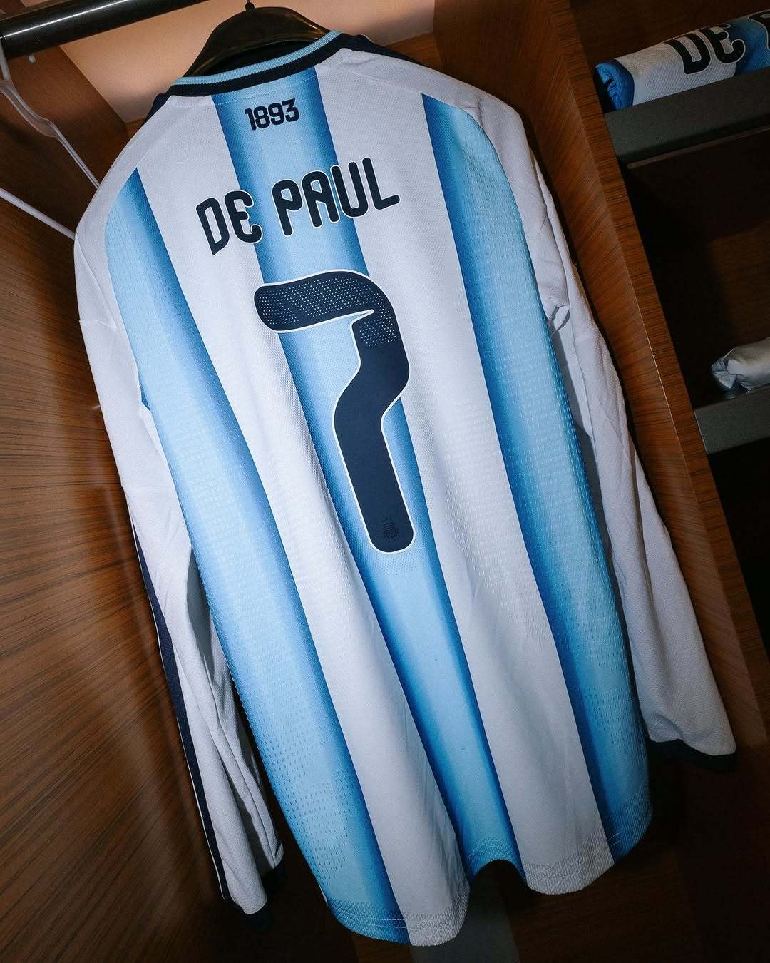 阿根廷队🇦🇷更衣室已备好，等待着他们的主人。世界杯决赛西班牙vs阿根廷