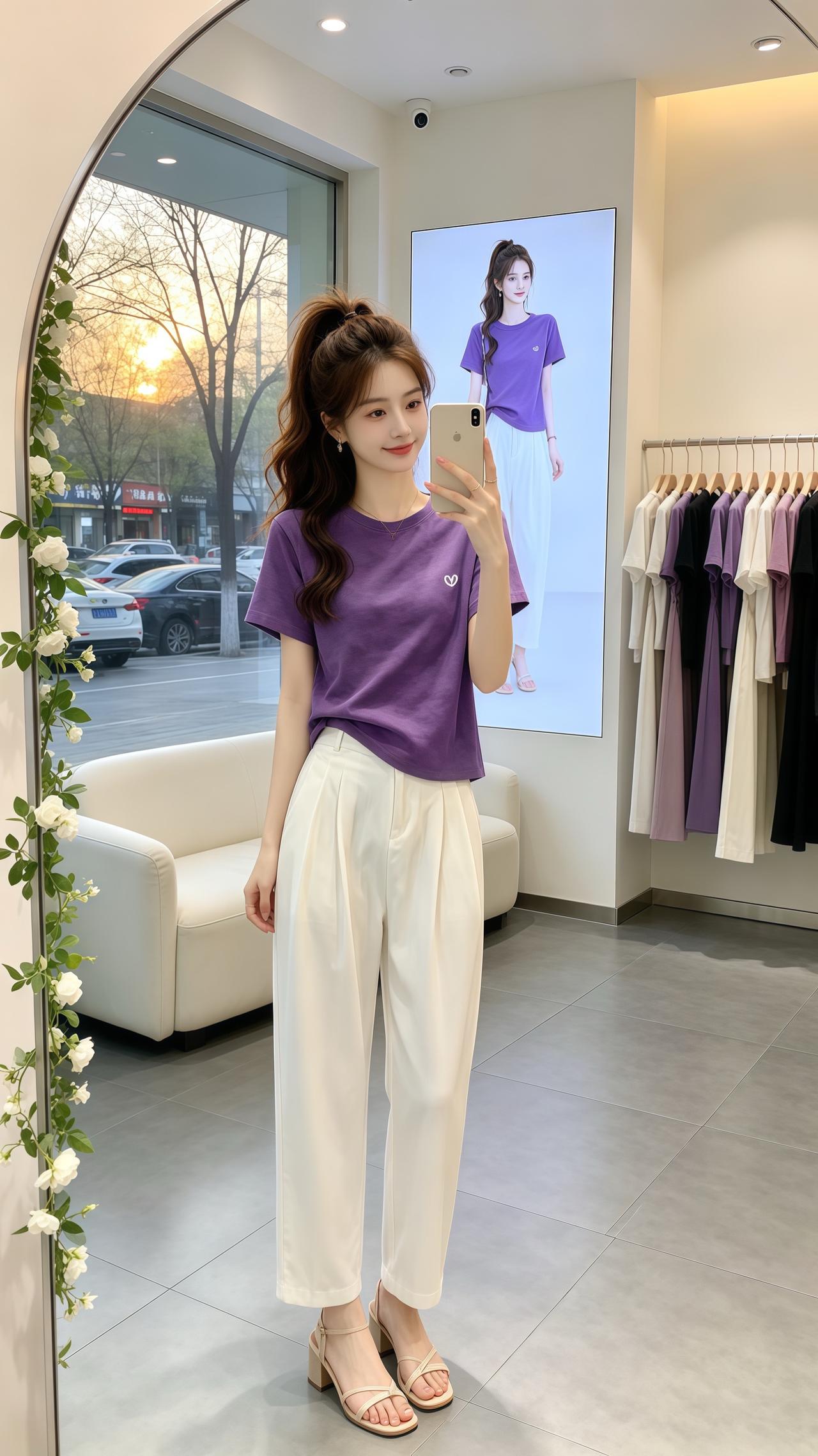 短款女T恤 休闲百搭 洋气减龄