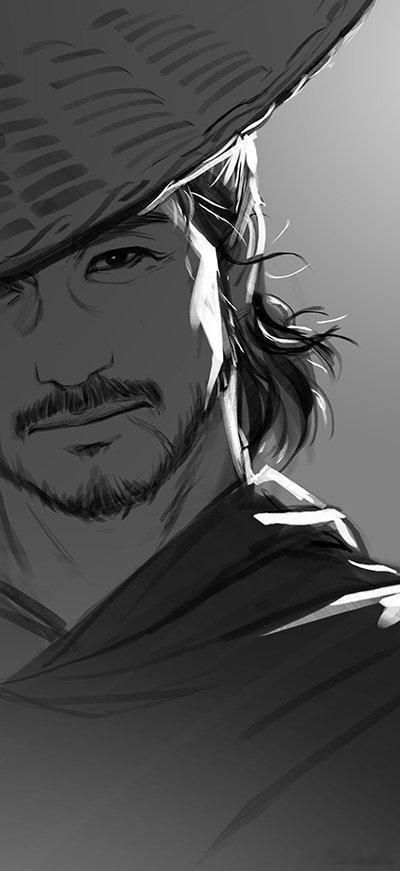 吴京的刀马一个拔刀姿势对味了 仅凭海报中握刀的半幅剪影，吴京就将刀马的孤勇凌厉刻