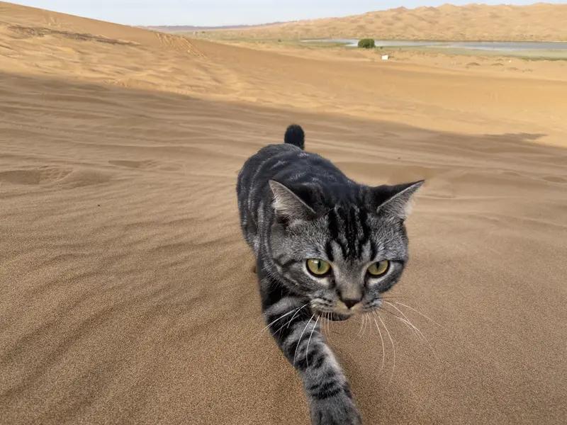 我家猫咪睡觉的样子简直萌翻了！阳光轻轻洒在绒毯上，它蜷成一个圆滚滚的毛球，就像一
