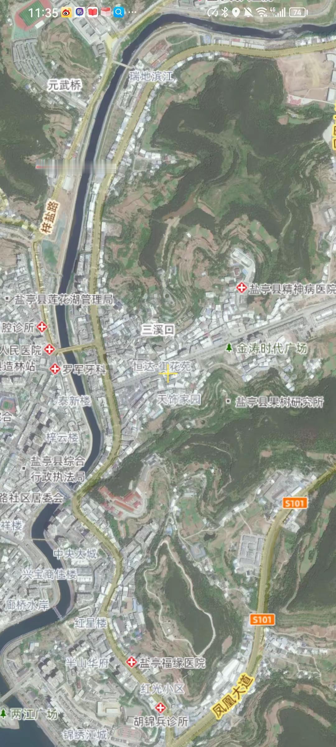 吉林一号卫星看盐亭，下次想看哪里，评论区聊聊盐亭 卫星地图看家乡