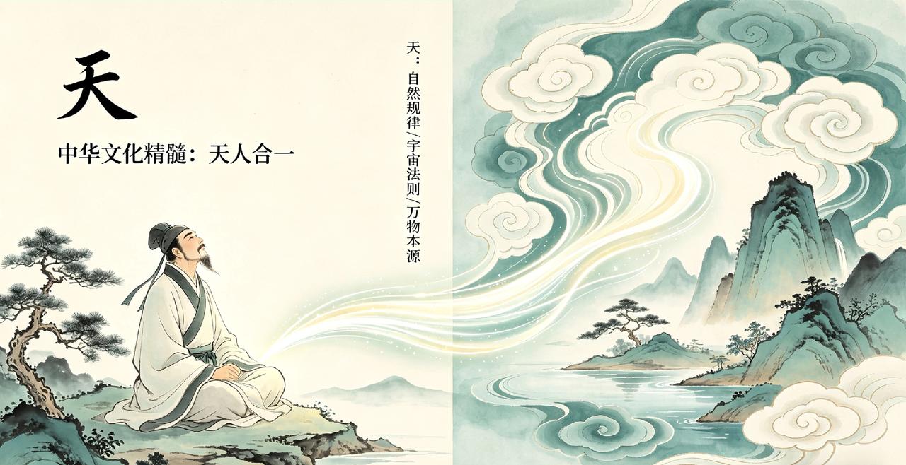 天人合一为中华文化精髓，这里的天作何解？