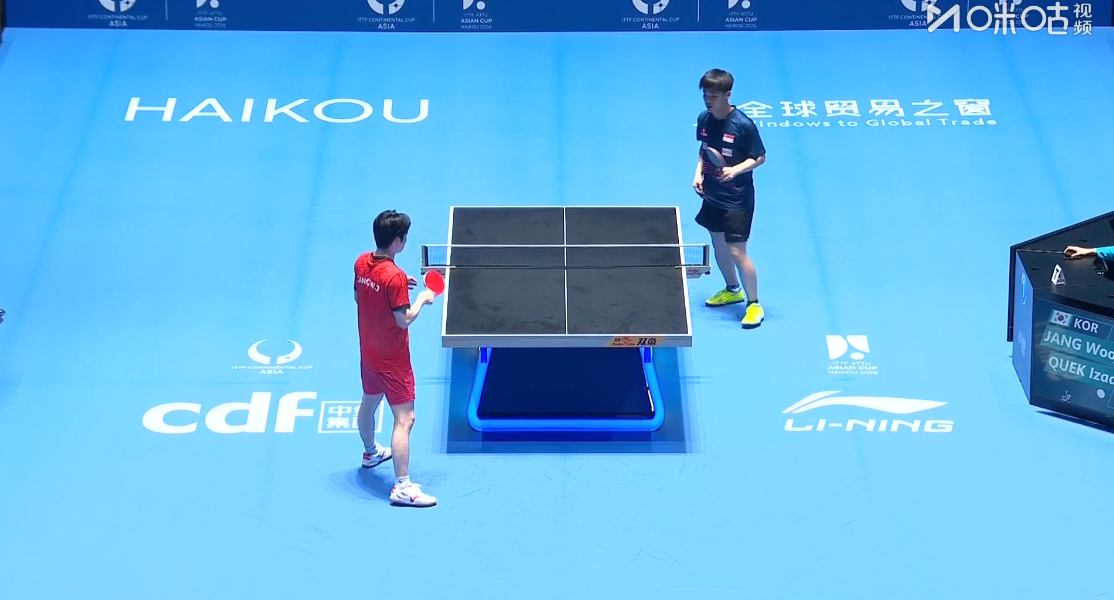 #郭勇3比2张禹珍# 海口亚洲杯小组循环赛第一轮，郭勇3-2力克张禹珍，获得首胜