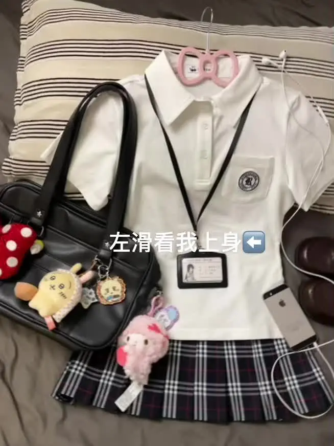 jk制服 polo衫 jk格裙