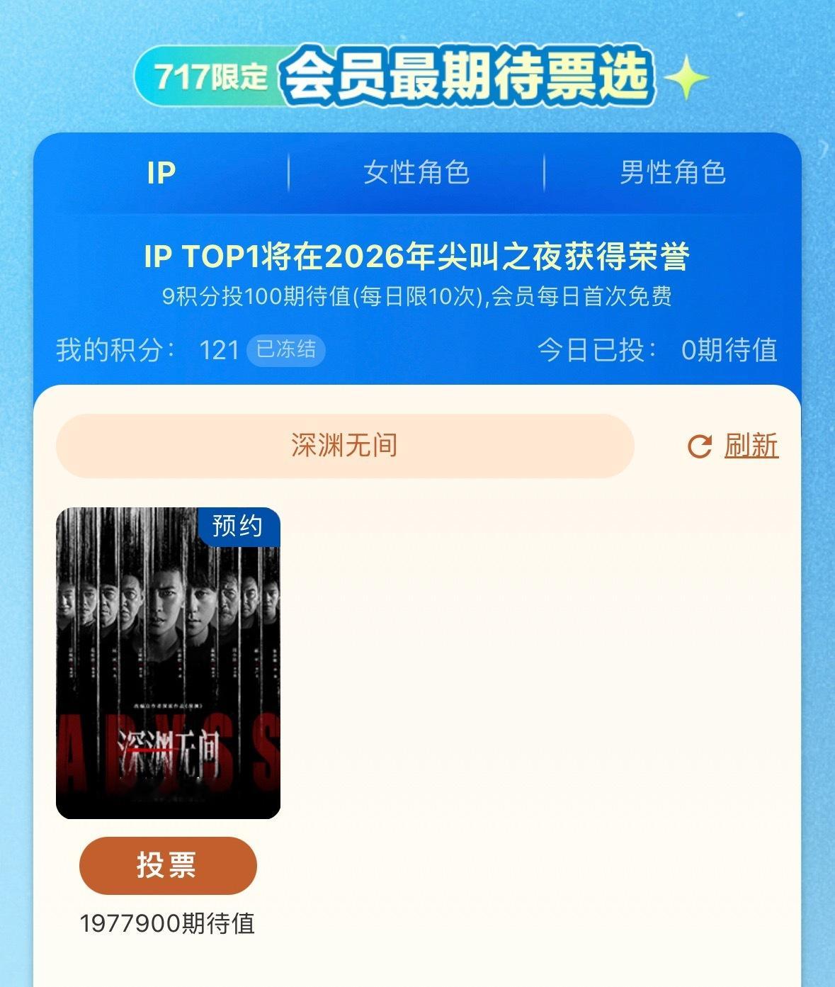 任嘉伦《深渊无间》太牛了717会员期待值冲到了197.7万精品悬疑剧，期待值拉满