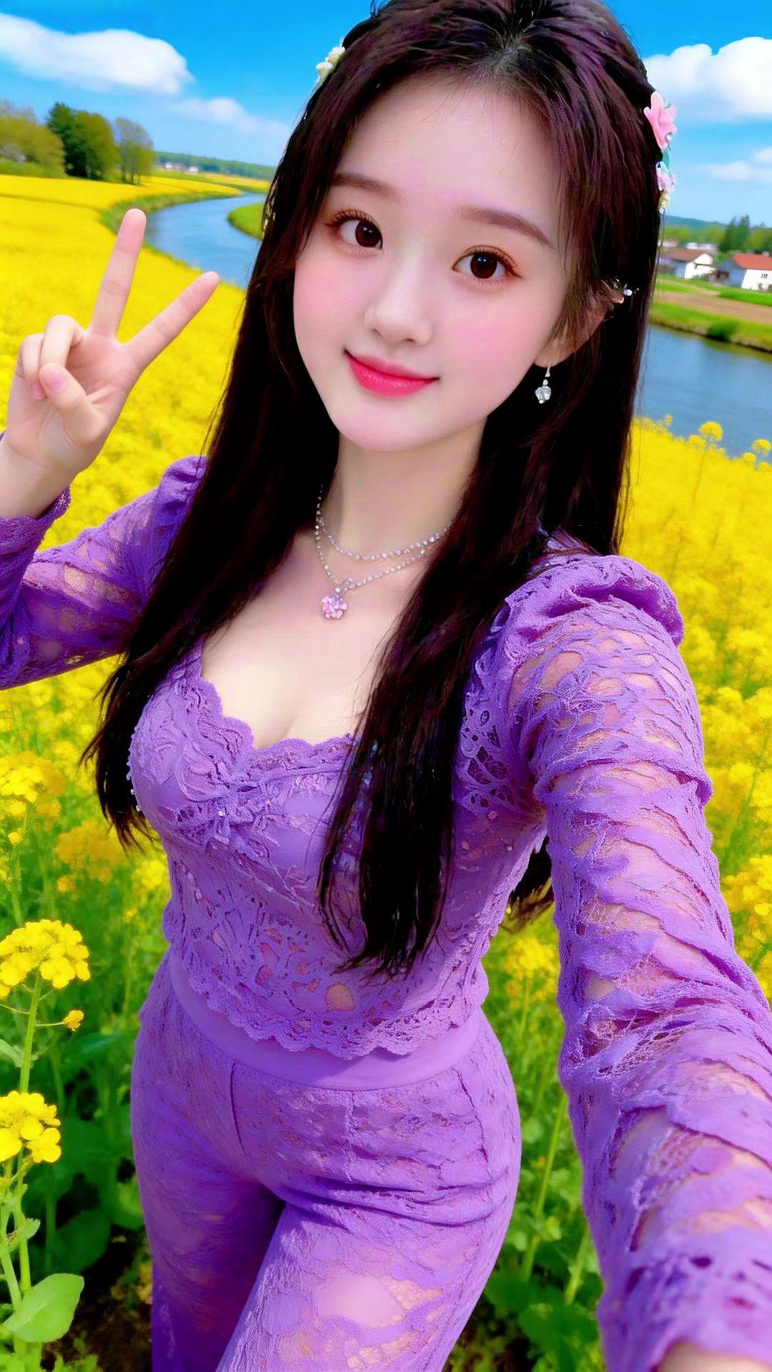 我在油菜花田等你来 拍照 抖音玩法合伙人计划