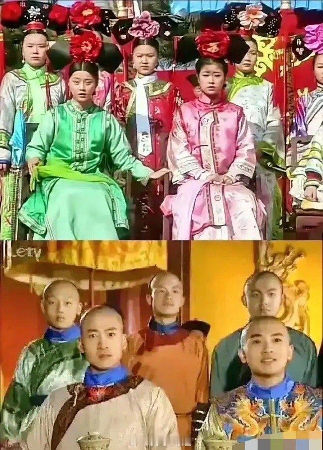 以前看电视真的好淳朴。啊哥们都站着看演出，丫鬟们却能坐着。 ​​​