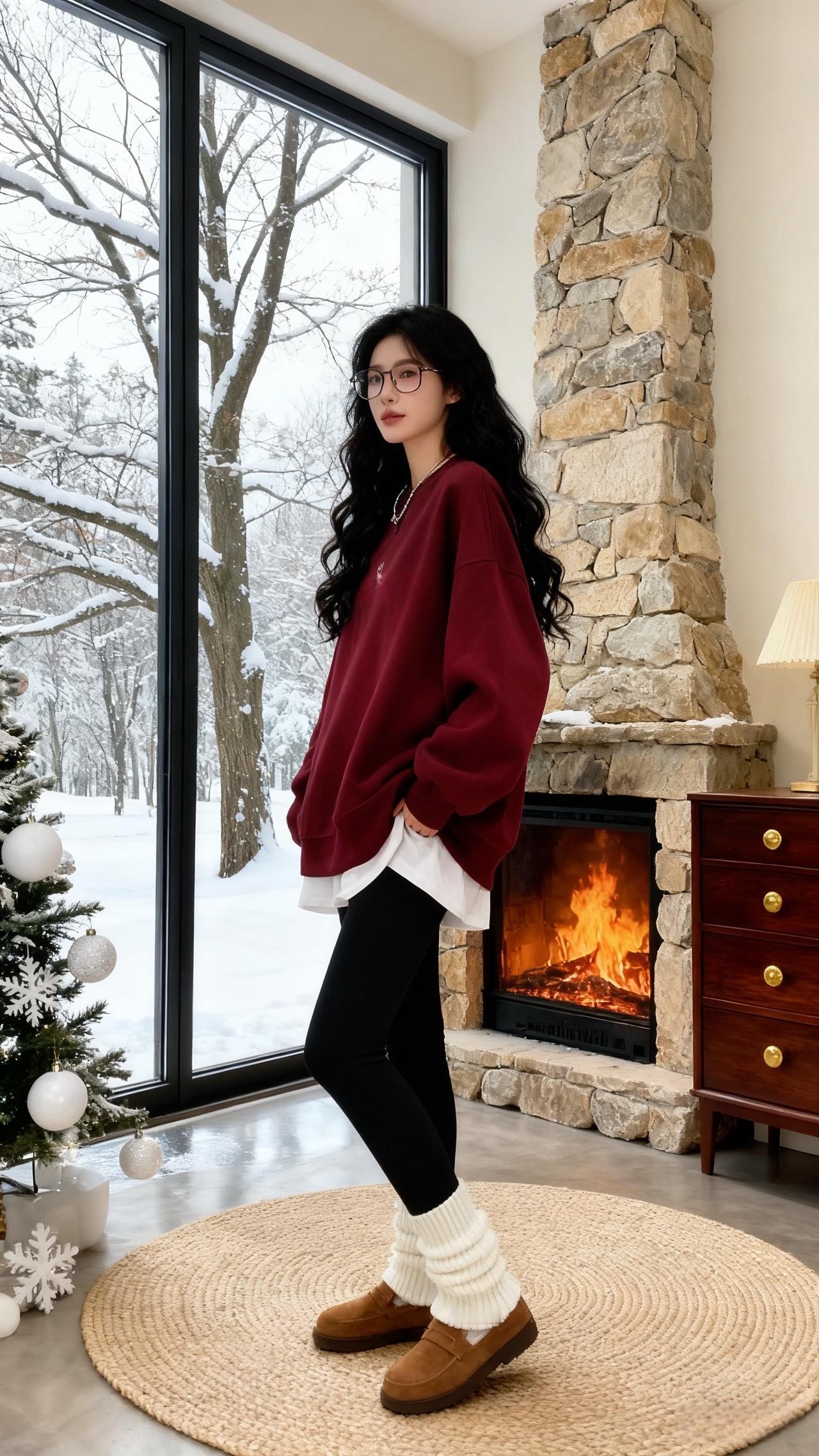 美式卫衣穿搭 小个子穿搭 小个子穿搭 梨形身材穿搭 冬季搭配